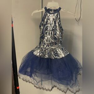 Weissman Blue and Silver Dance Costumes